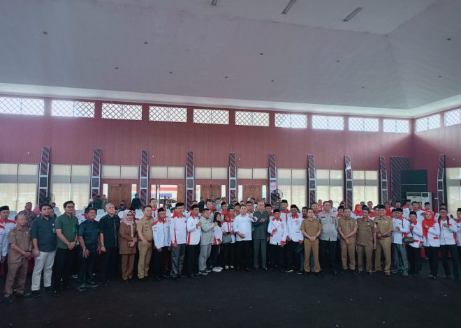 Pengukuhan Apednas, Bupati Banyuasin Tekankan Kades Dan BPD dapat membangun ekonomi desa.